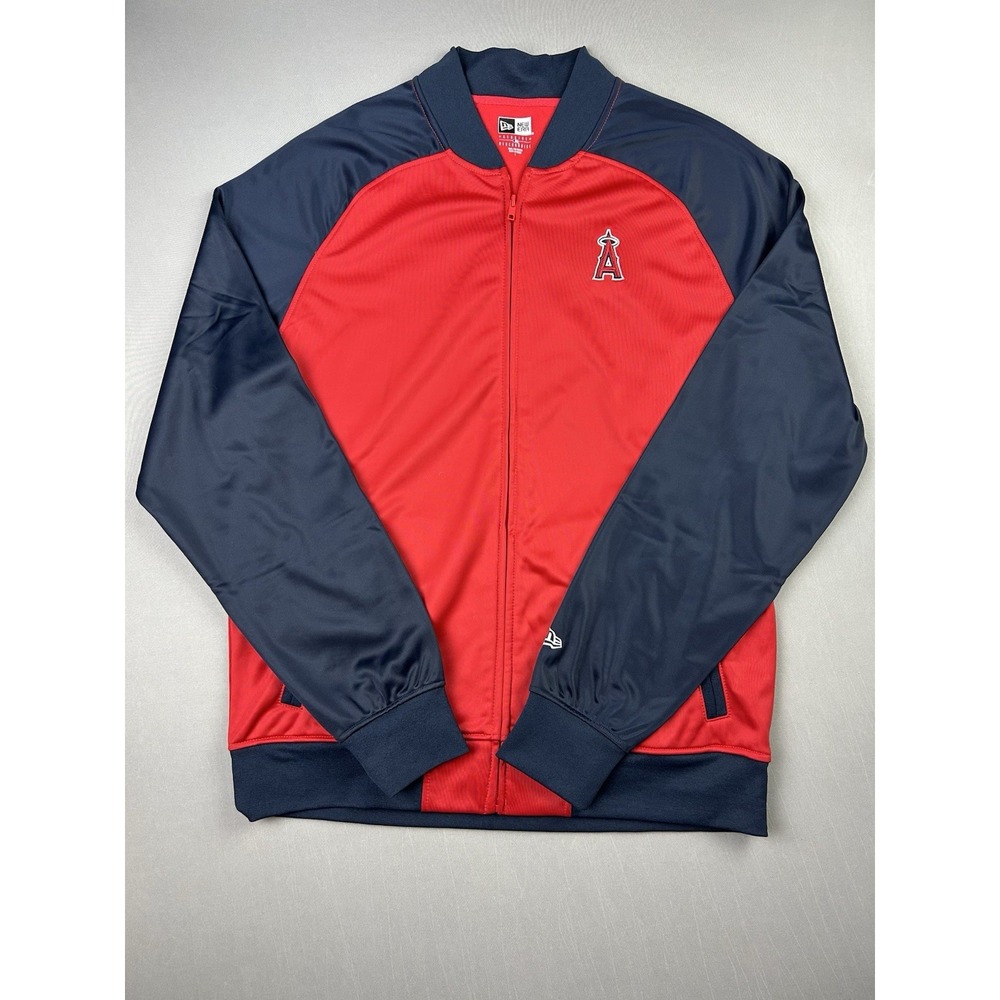 LA Angels Men's L New Era Lightweight Full‎ Zip Athletic Jacket Baseball